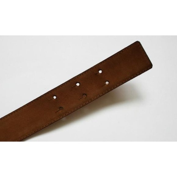 Moschino Brown Leather and Gold Buckle Belt main image 10